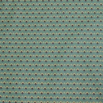 Würfel Zacken auf türkis Baumwolle Acrylbeschichtet Aktuell