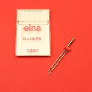 Zwillings-Overlock Nadel Schmetz ELX705 ZWI 2.0 SDE Stärke 90 (REFILL) 5er ELNA # 716437 Gratis Versand