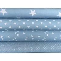 Stoffpaket, in baby blue,4 Stoffstücke Preis Gesenkt