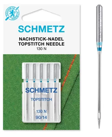 Nachstick Nadel Schmetz 130 N Staerke 70 (SB-Karte) Topstitch Nadel Bestseller