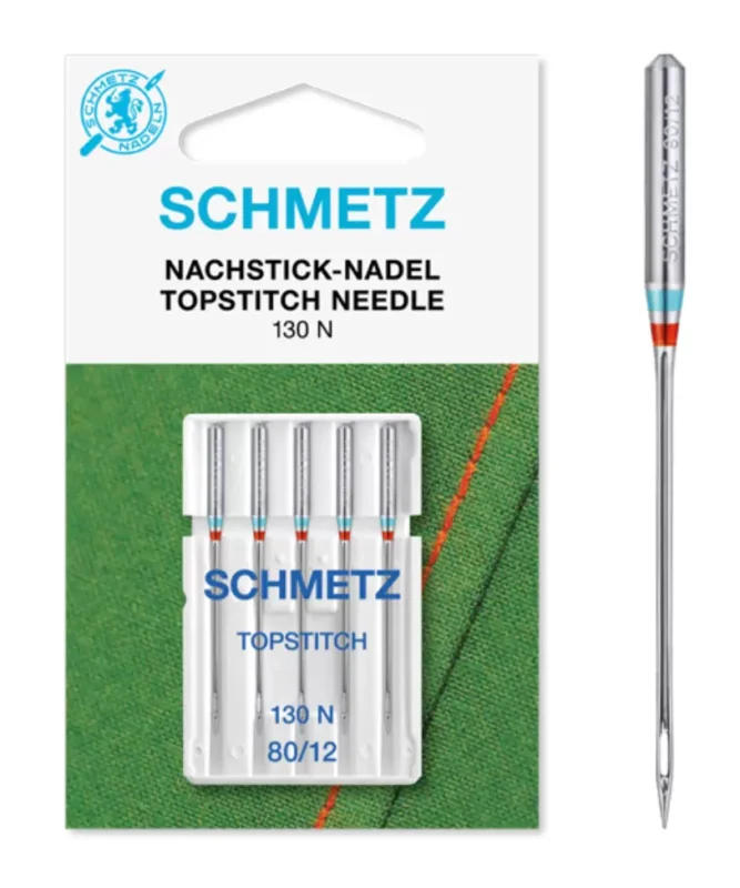 Neuheit Nachstick Nadel Schmetz 130/705 H-N Staerke 80 (SB-Karte) Topstitch Nadel # 700577