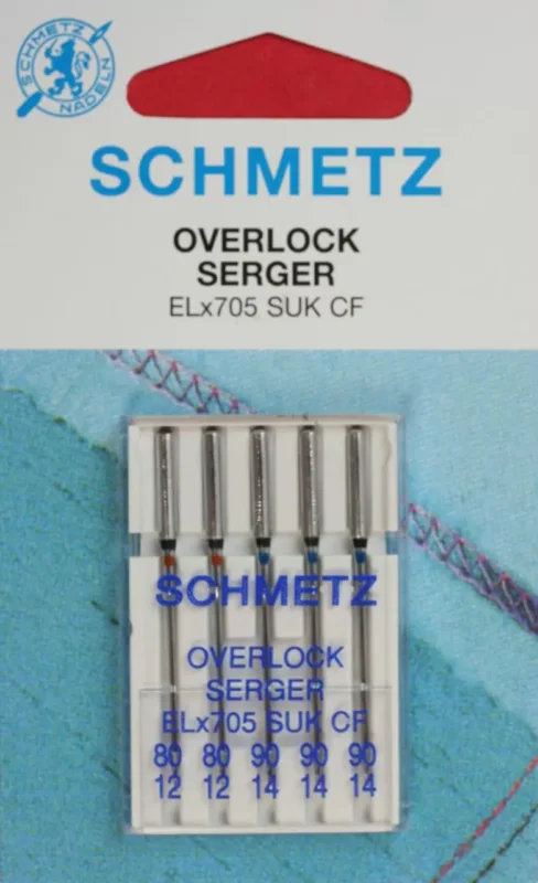 Overlock Nadel Schmetz ELX705 SUK CF VZS Staerke 80-90 (SB-Karte) # 711827 Overlock Universal-Nade Nur Heute