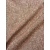 Kostenloser Versand Leinenstoff Dekostoff uni tobacco
