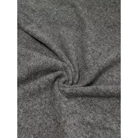 Wollfleece Schurwolle Stoff meliert dunkelgrau Neue Kollektion