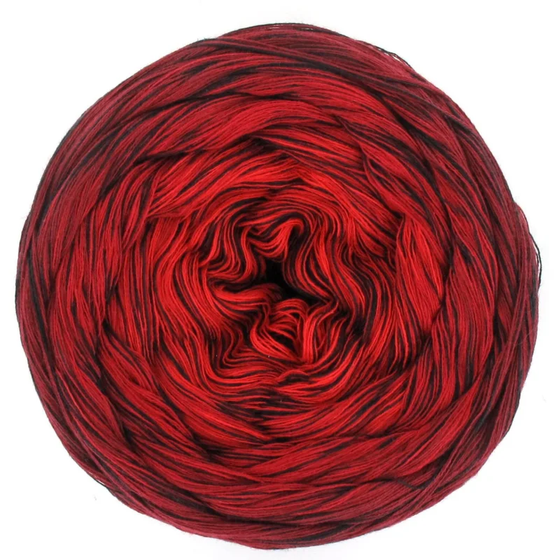 Zertifiziert LoLa Farbverlaufsgarn Bobbel: Shadow red