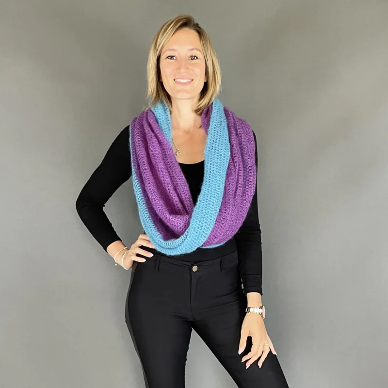 HäkelSet inkl. PDF-Häkelanleitung Diva KidMohair mit Seide Häkelmöbius Neue Ware