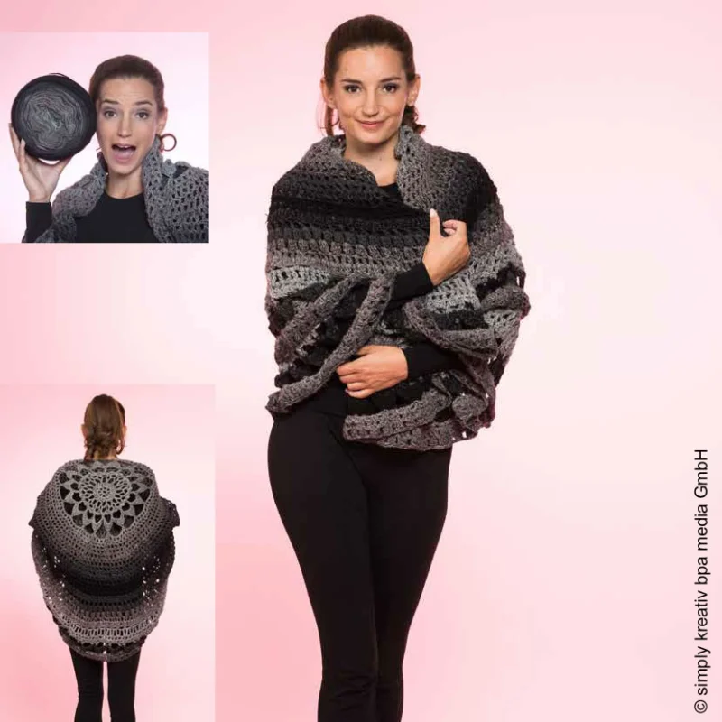 GarnSet aus "Simply Kreativ Häkeln vol. 1" ID 5818: Maya 3fach Decke Kreisrund Kracherpreis