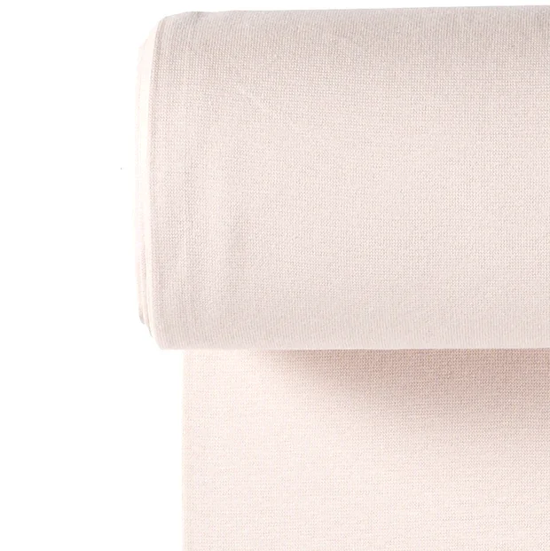 Zertifiziert Bündchen Stoff Feinripp Uni - Babyrosa