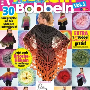 Zertifiziert Zeitschift Simply Kreativ Häkeln mit Farbverlaufs-Bobbel Vol. 1