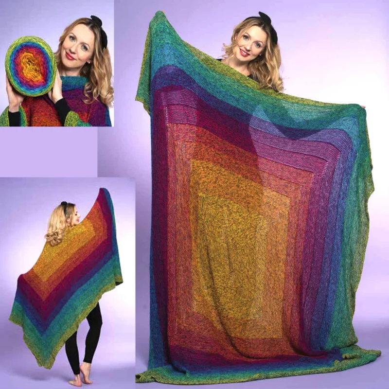 Schneller Versand GarnSet aus "Simply Kreativ Stricken vol. 4": ID 6158 LoLa 4fach LogCabin Decke