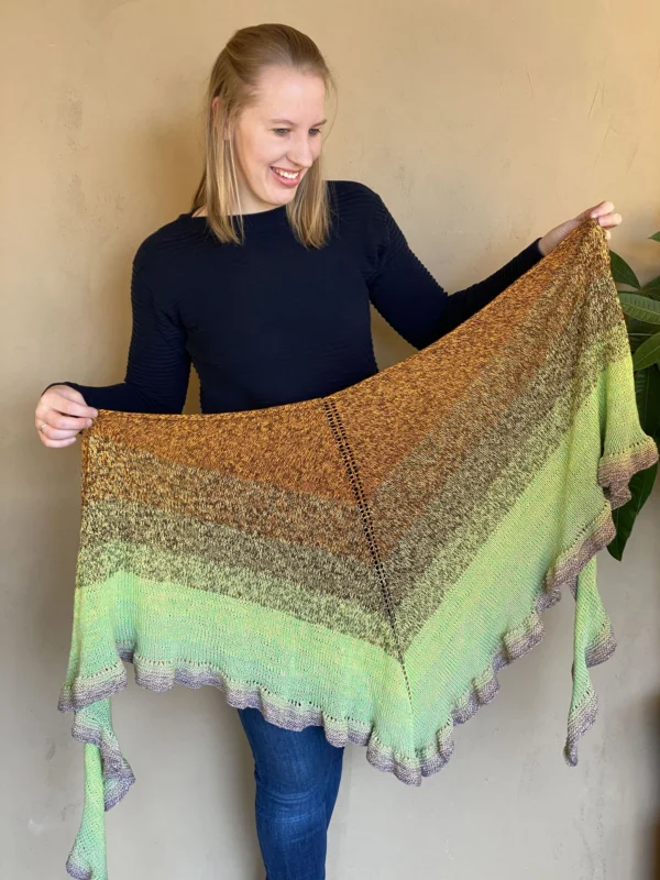 Versand Am Gleichen Tag StrickSet inkl. PDF-Strickanleitung LoLa 4fach Tuch Tutti-Frutti Waldwichtel