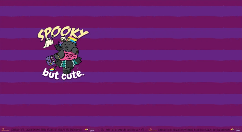 Vororder - Panel - Pummeleinhorn - 80cm - SPOOKY BUT CUTE VIOLETT Beliebt