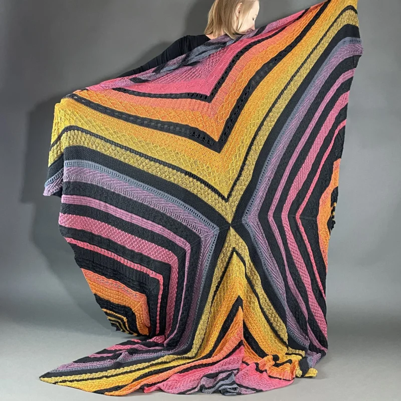StrickSet inkl. PDF-Strickanleitung LoLa 4fach Bobbel Boxx Strickdecke Lost in Time Sonderaktion