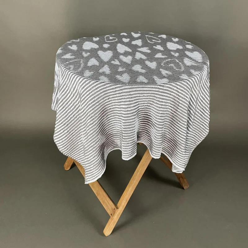 Rabatt StrickSet inkl. PDF-Strickanleitung LoLa 4fach Illusionsstricken Decke von-Herzen