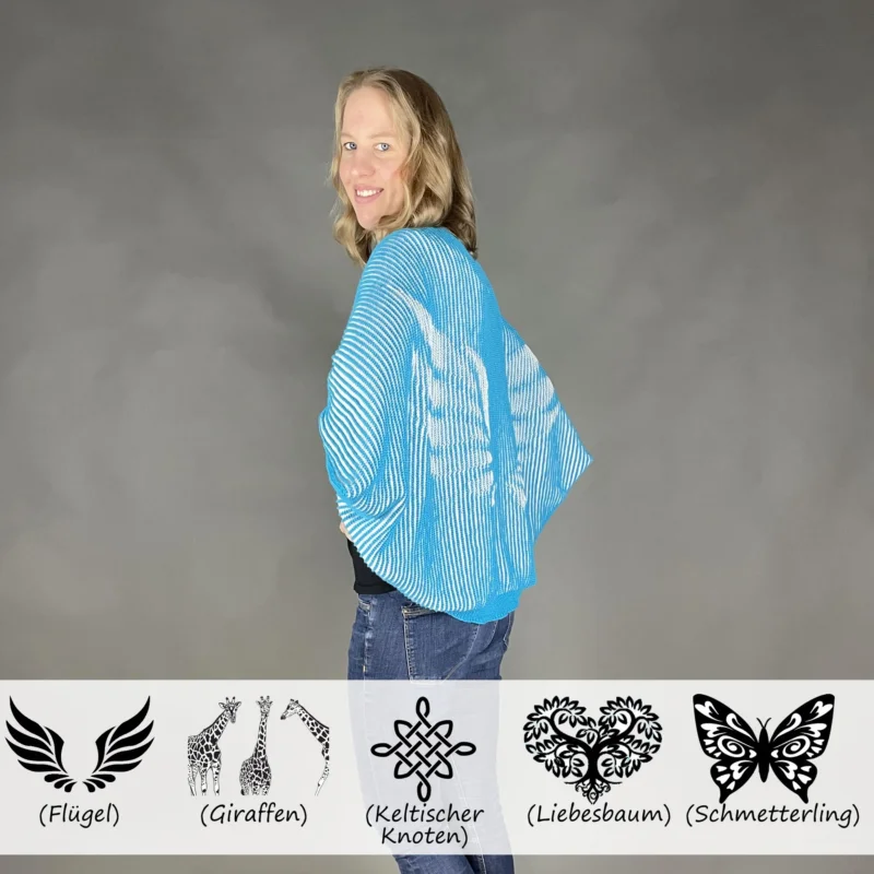 Echt StrickSet inkl. PDF-Strickanleitung LoLa 4fach Illusionsstricken Seelenwärmer Motive
