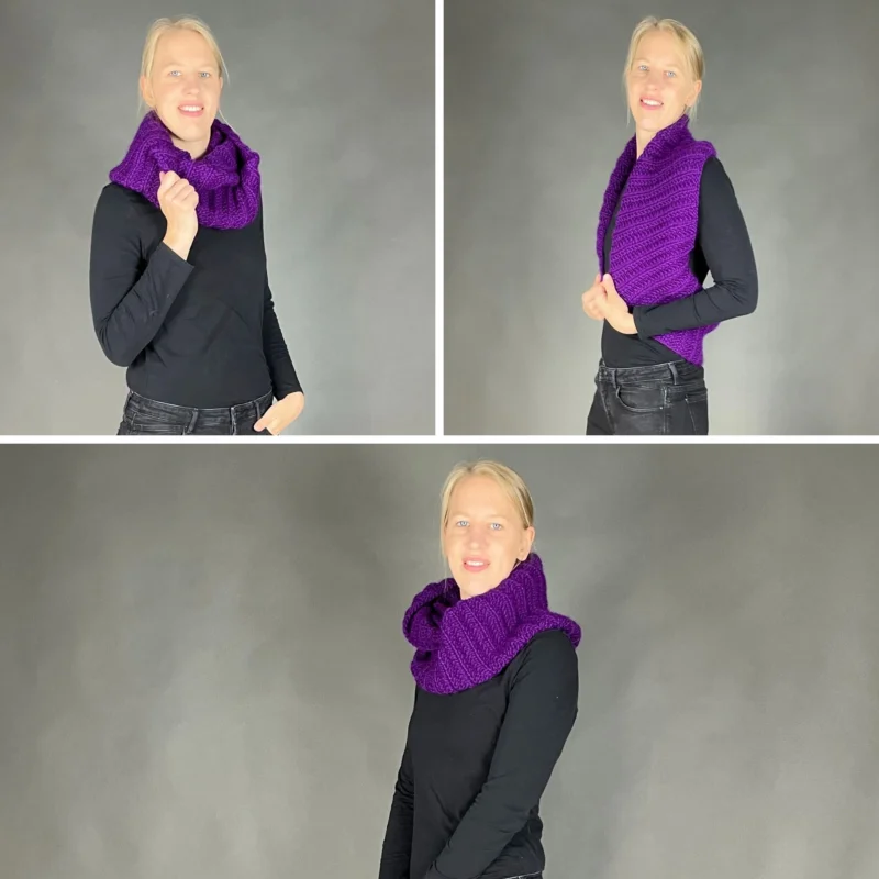 Zertifiziert StrickSet inkl. PDF-Strickanleitung Highland Wool 100 Loop