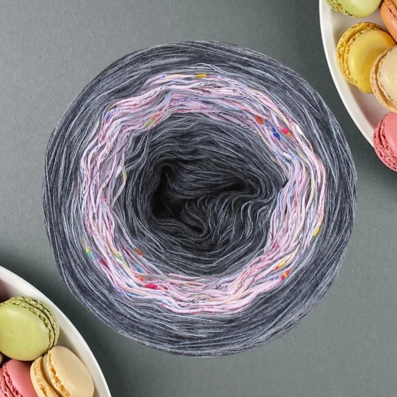 Bestseller LoLa Tweed Baumwollgarn Farbverlauf: Macarons 260 Rosenquarz