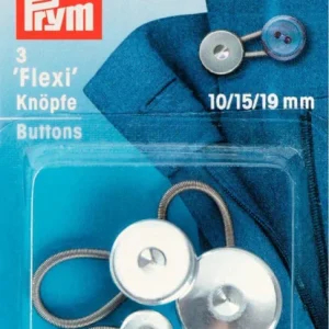 Zertifiziert Flexi-Knöpfe mit Schlaufe je 1x10, 15 + 19 mm