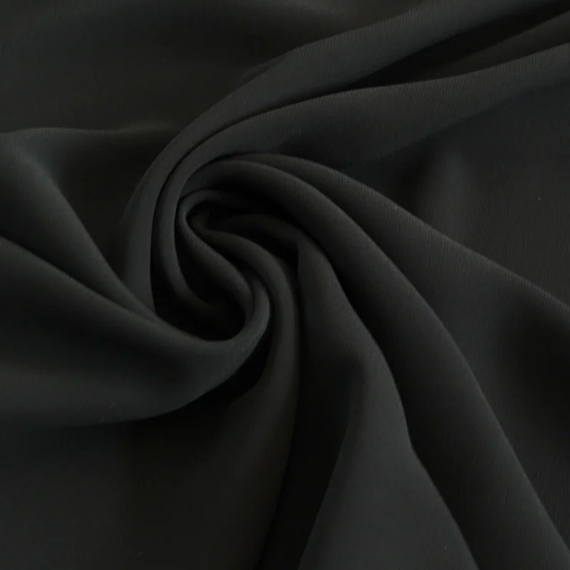 Zertifiziert Chiffon Meterware schwarz