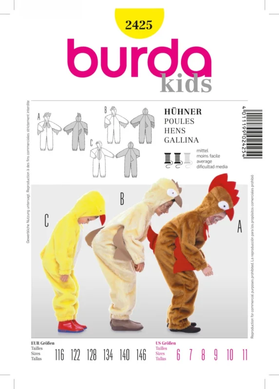 Geprüft BurdaSchnittmuster 2425 Hühner