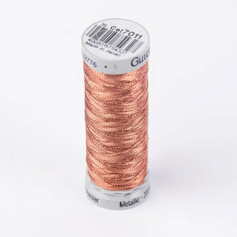 Gütermann Metallic Effektgarn Nähgarn Stickgarn Metalleffekt-Faden Metallic Farbnr. 7011kupfer200 Meter/Spule Super-Preis