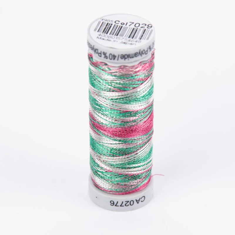 Gütermann Metallic Effektgarn Nähgarn Stickgarn Metalleffekt-Faden Metallic Farbnr. 7029 pink grün 200 Meter/Spule Günstig