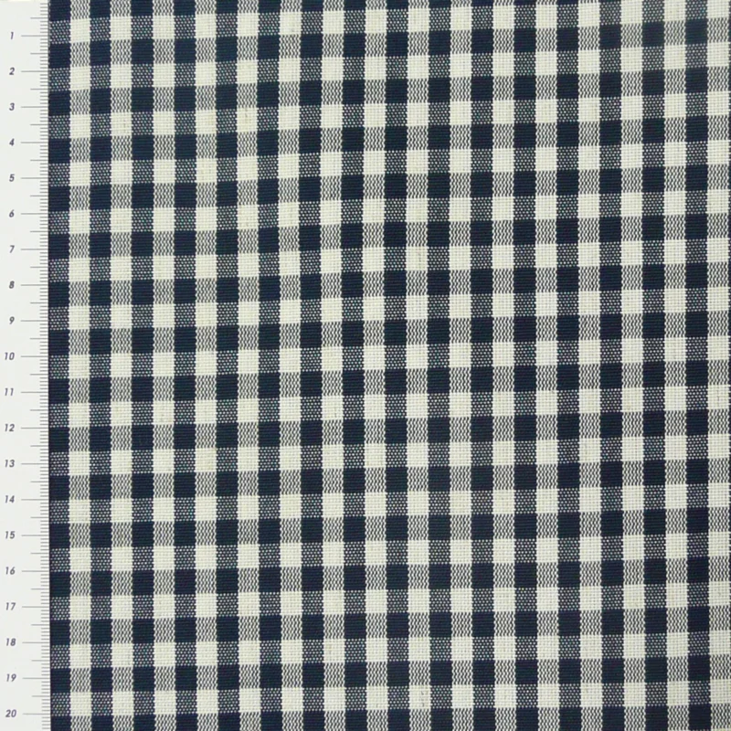 Kostenfreie Lieferung Gardinenstoff Stoff Dekostoff Meterware kariert dunkelblau weiß ca.0,5cm