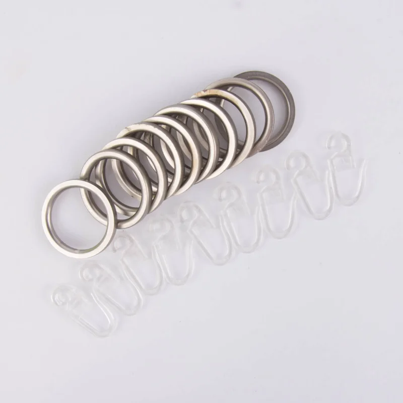 Serie Boston Flachringe Ø33mm 10 Stück inkl. Haken Ø16mm edelstahl-optik Must-Have