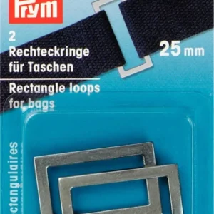 Zertifiziert Prym 2 Rechteckringe für Taschen alt-silberfarbig 25mm