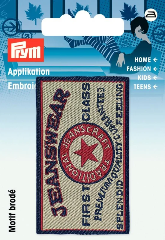 Kostenloser Versand Prym Applikation Jeanswear 6x3,5cm