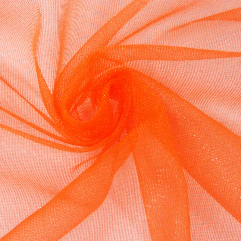 Tüll weich Schimmer neon orange 1,5m Breite Kostenloser Versand
