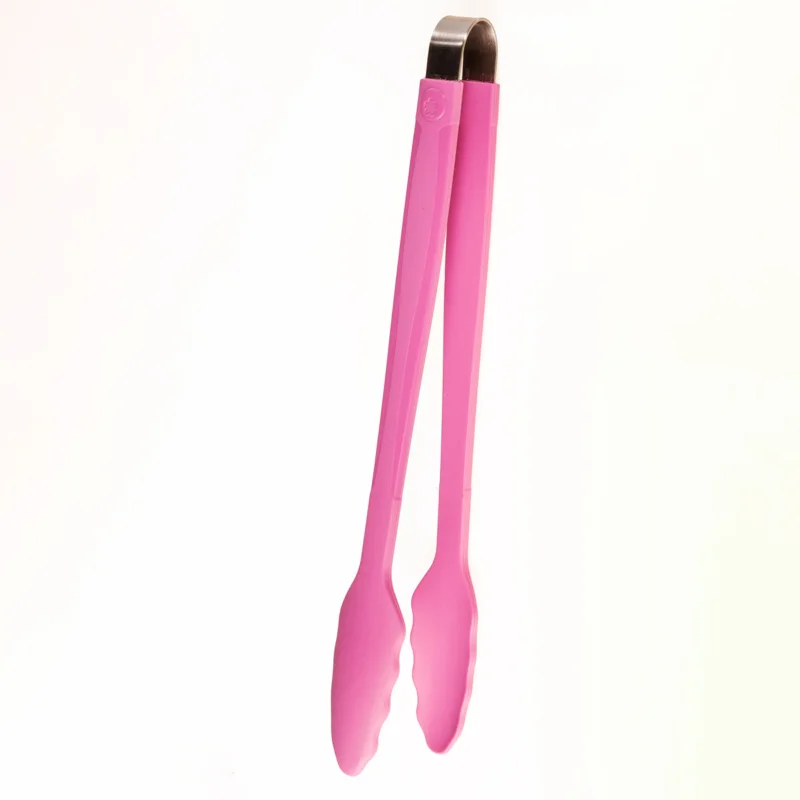 Günstig Kochblume Gourmetzange Servierzange Silikon mit Edelstahlkern 33cm pink