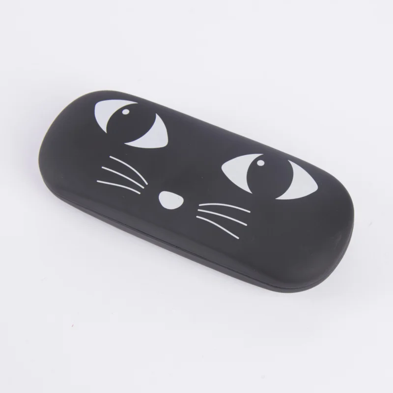 Letzte Chance Brillen Etui Vintage Katze schwarz 16x6cm