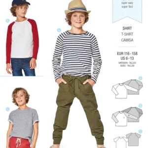 Zertifiziert Burda Schnittmuster 9346 Kinder Shirt