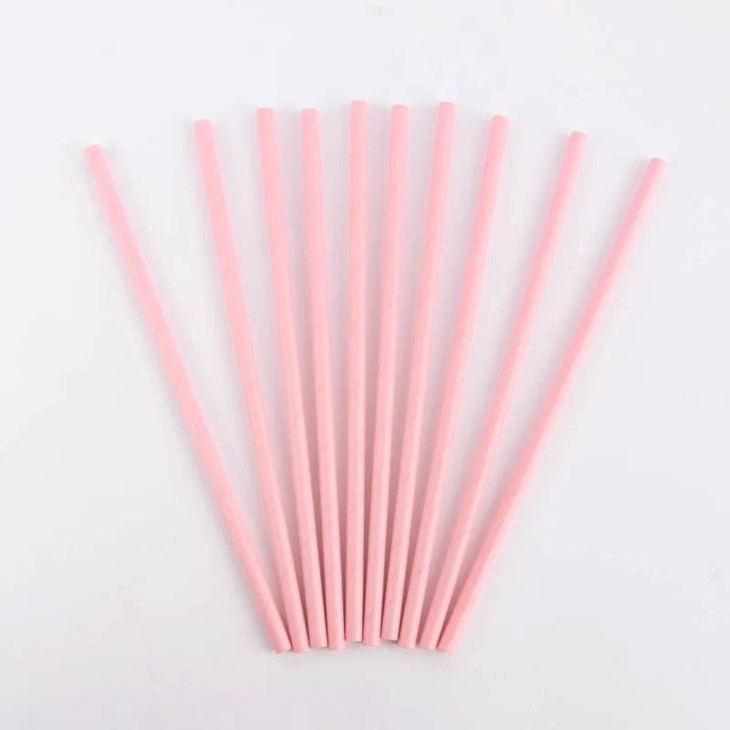 Jetzt Kaufen Röhrchen Papier 10 Stück einfarbig rosa 19,5cm