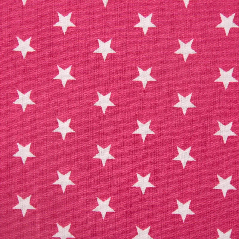 Sonderangebot Baumwollstoff Sterne ca. 1x1cm pink weiß 1,40m Breite
