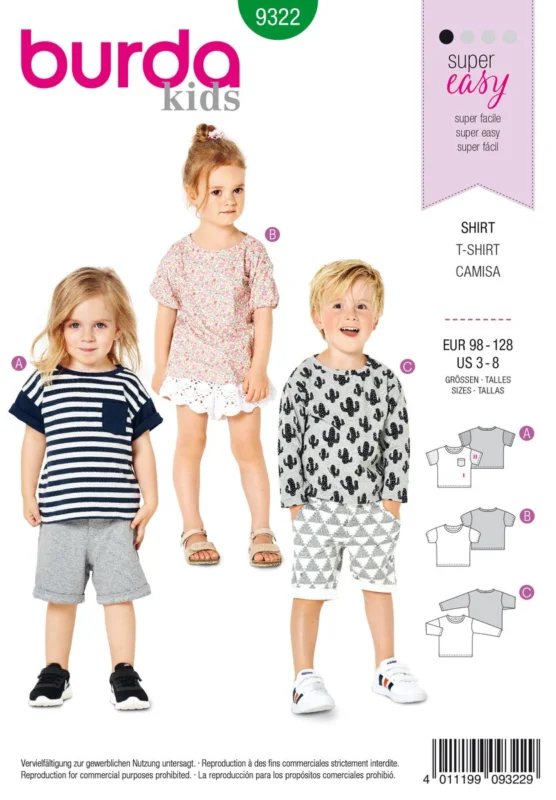 Zertifiziert Burda Schnittmuster 9322 Shirt