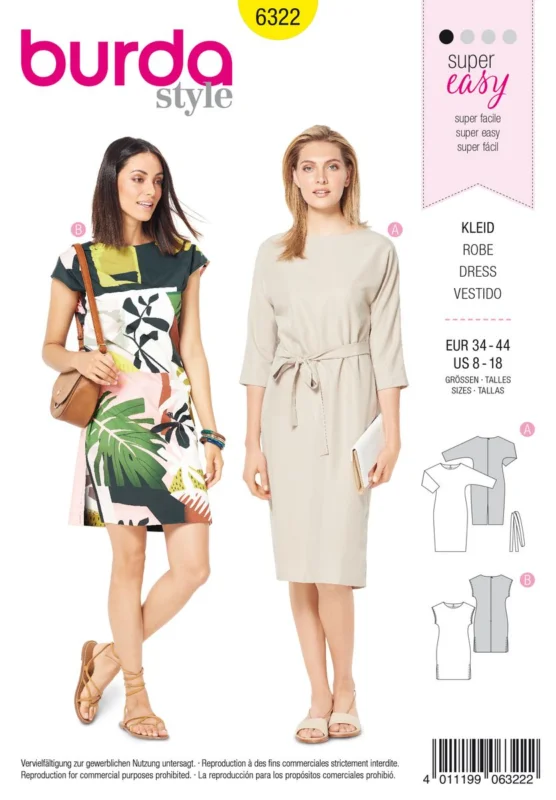 Must-Have Burda Schnittmuster 6322 Kleid