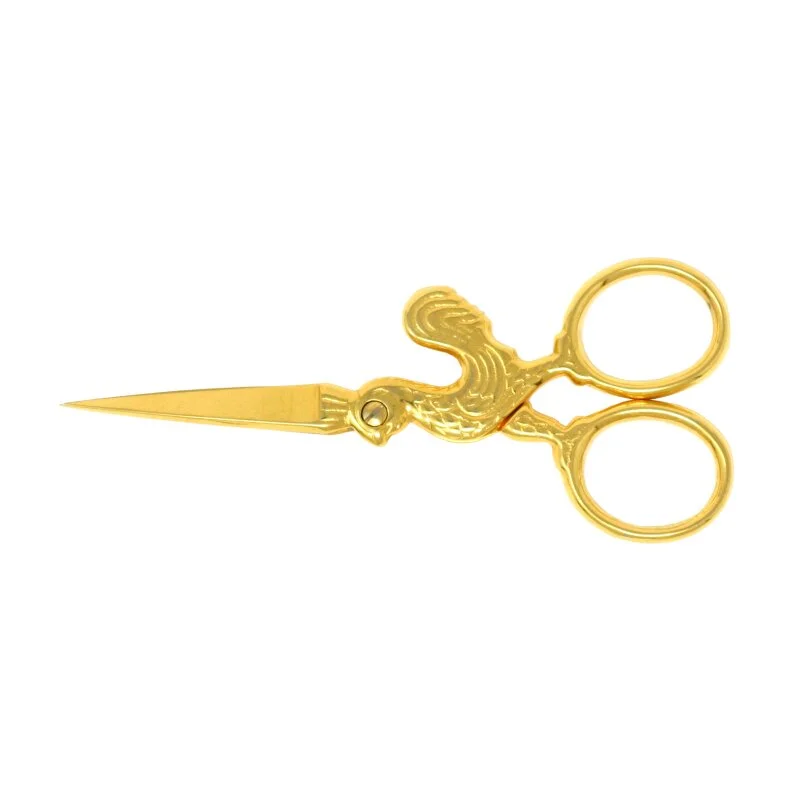 Kracherpreis WaSa embroidery scissor Hahn gold plated 4"