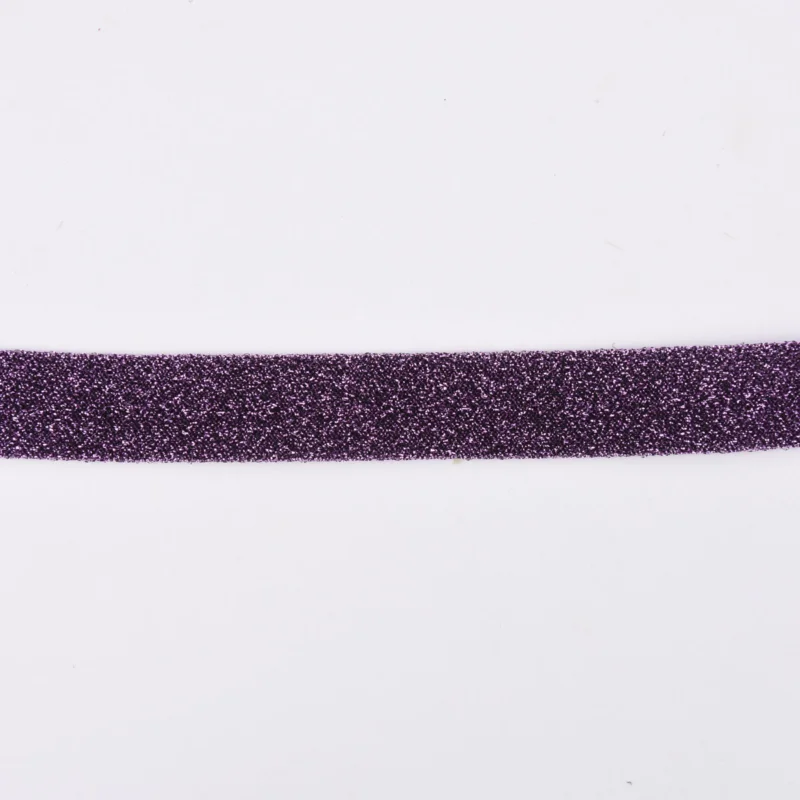 Sofort Bestellen Schrägband Einfassband Lurex Glitzer lila schwarz Breite: 2cm