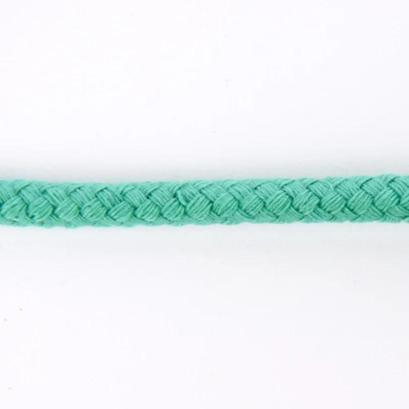 Zertifiziert Kordel Baumwolle grasgrün Breite: 8mm