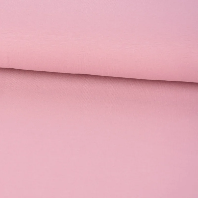 Sonderaktion Sweatstoff Meterware Bio Soft Sweat dünn uni Rosa 1,5m Breite