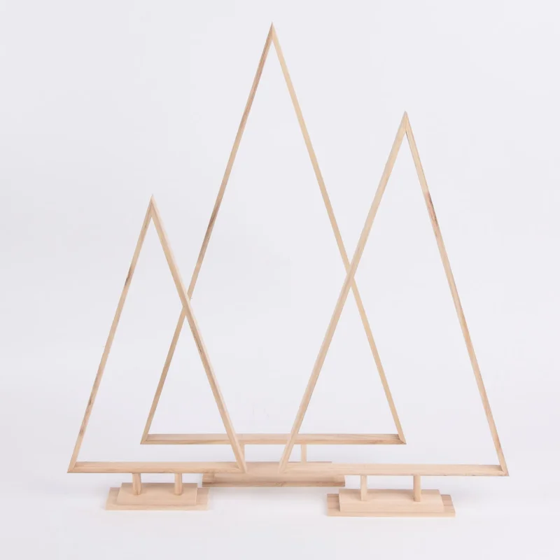 Sonderaktion Creativ Company Weihnachtsbäume 3 Stück verschieden groß Holz natur 35x60cm