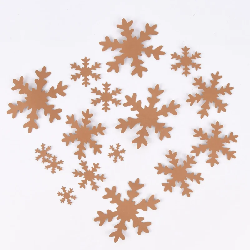 Versand Am Gleichen Tag Creativ Company Schneesterne 16 Stück aus Lederpapier natur verschiedene Größen