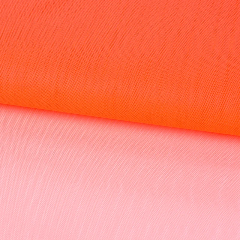 Begrenztes Angebot Kreativstoff Tüll Nylon einfarbig neonrot 1,5m Breite