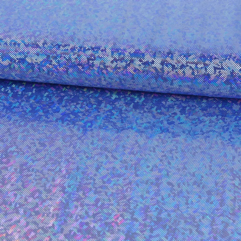 Neue Ware Jerseystoff Stretch Jersey Glitzer holografisch einfarbig dunkelblau 1,5m Breite