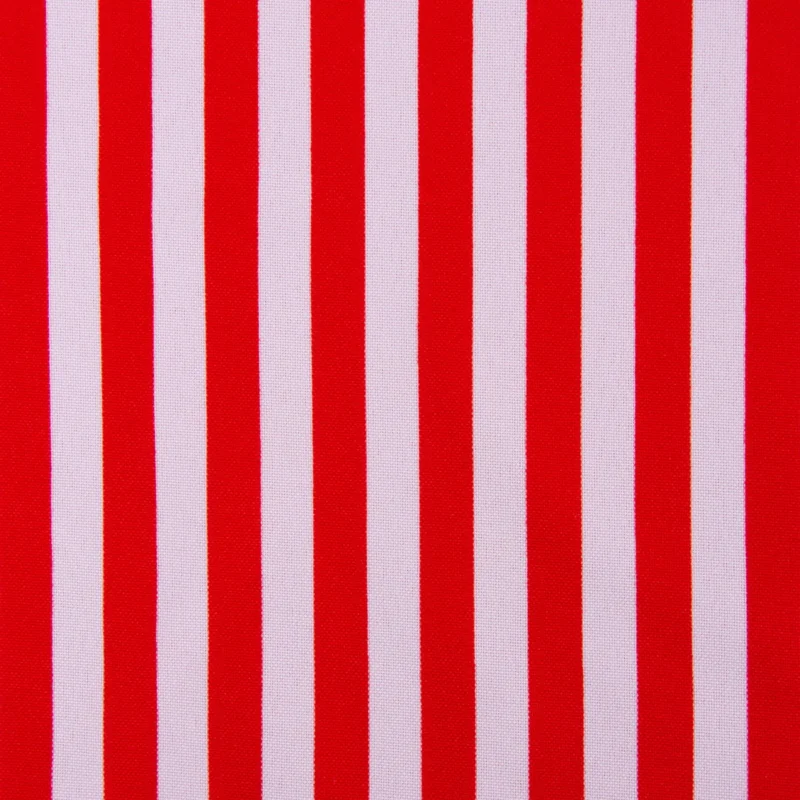 Faschingsstoff Polyester Streifen schmal 1cm rot weiß 1,5m Breite Sonderaktion
