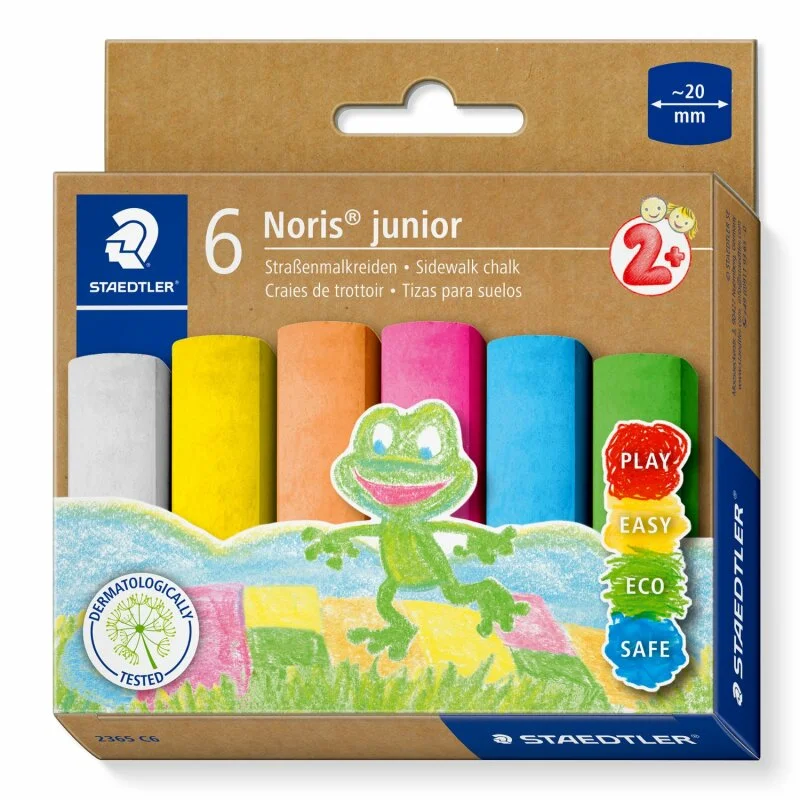 Zertifiziert Staedtler Straßenmalkreide Noris junior 6St (VE=10stk)