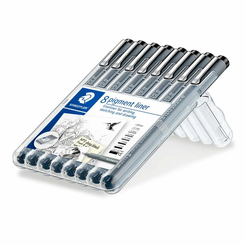 Nur Für Kurze Zeit Staedtler pigment liner schwarz 8ST Box