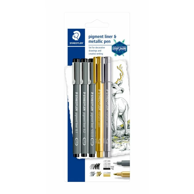 Staedtler pigment liner 3 ST & Met.marker BK (VE=10stk) Super-Preis